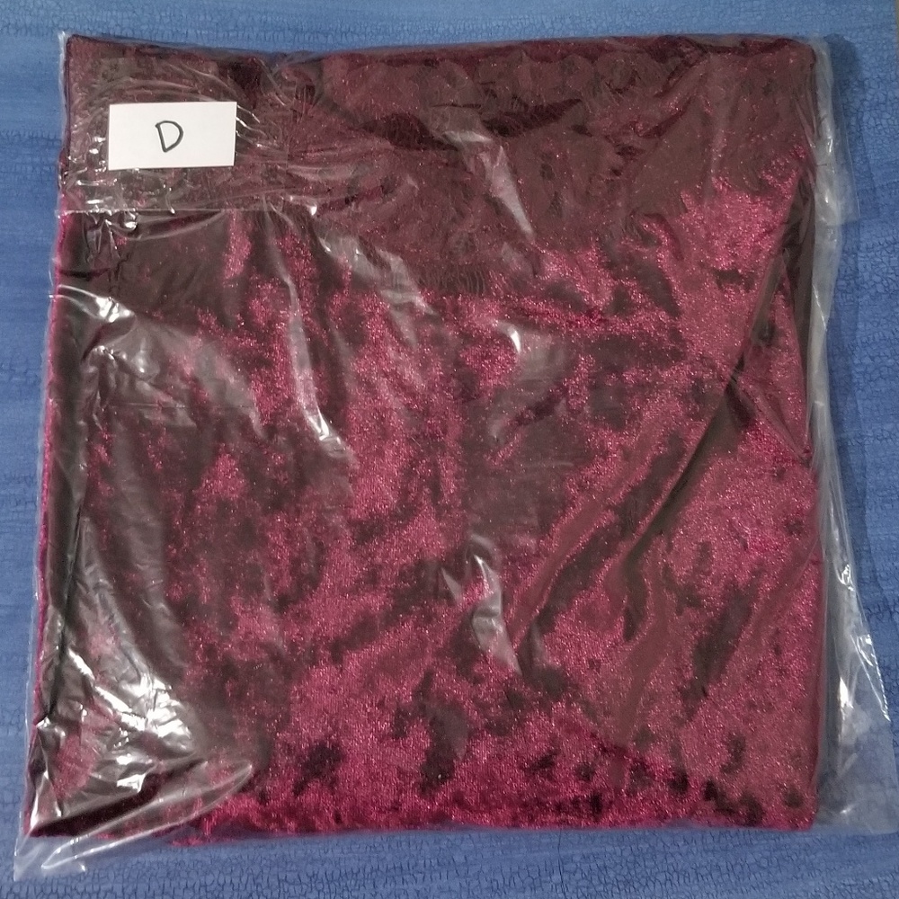 Velvet Frayed Maroon Camisole - Picture 5 of 5